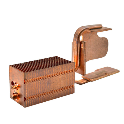 Pure Copper Heat Pipe Radiator Heat Sink With Buckle Fin Anti Oxidation