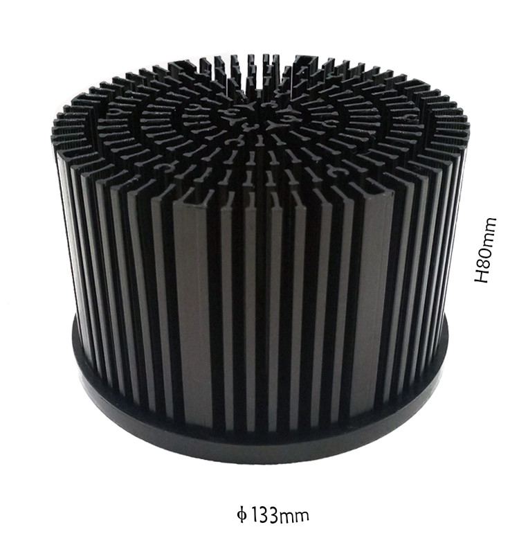 Durable Round Extruded Aluminum Heatsink , Anti Oxidation Skived Fin Heat Sink